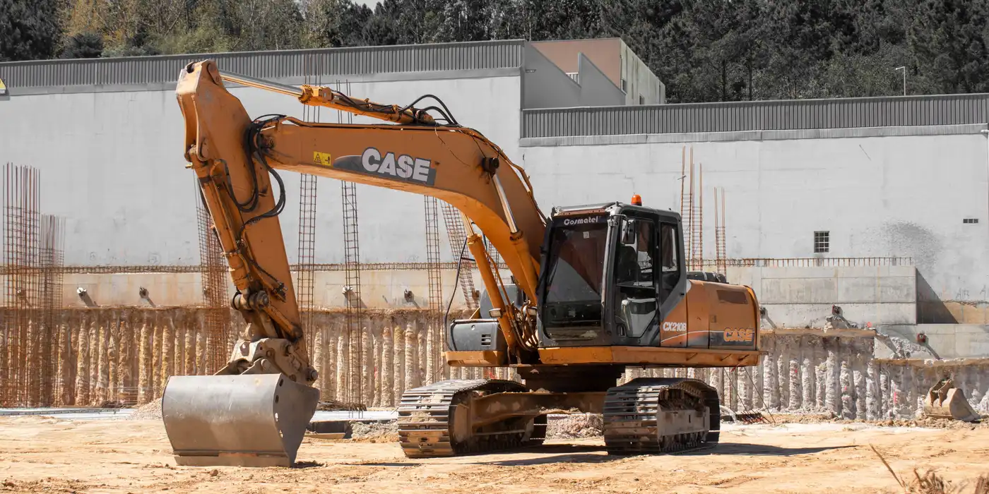 Excavation skid steer working on a job site in Cleveland